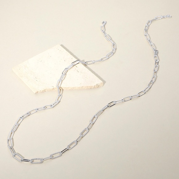 Paperclip Chain 36” Long Textured - Picture 2 of 4